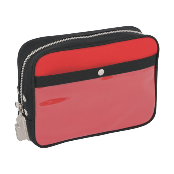 三栄産業 SANEI 帆布メール用ポーチ(M)SEDー1錠付 赤 PM-SED-02 1個 114-1910（直送品）