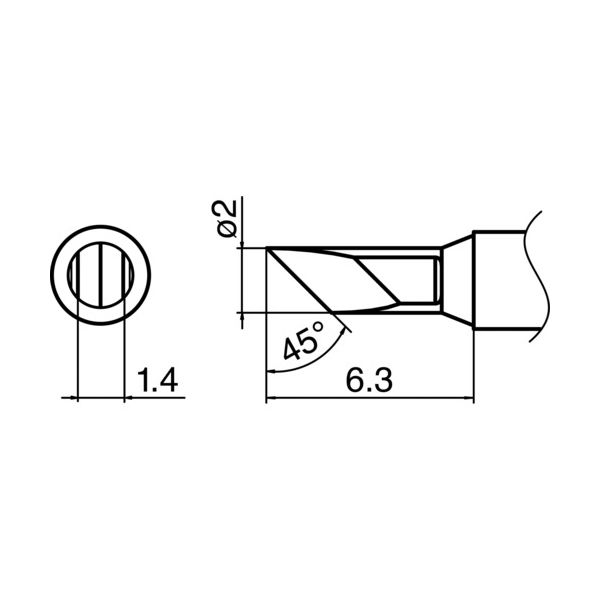 白光 こて先 KU型 T35-03KU 1本(1個) 111-4100（直送品）