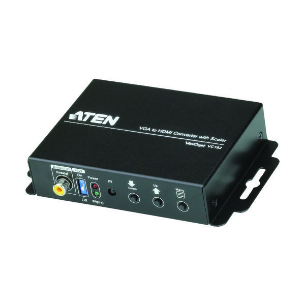 ATEN ビデオ変換器 VGA to HDMI / スケーラー搭載 オーディオ対応 VC182 1台 115-3010（直送品）