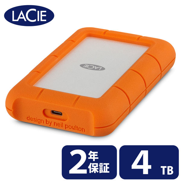 HDD 外付け 4TB ポータブル Rugged USB-C 2EUAPA LaCie 1個