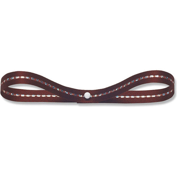 東京リボン 33111 グリッターWサテン #25ブラウン 001419106 1セット(4巻)（直送品）