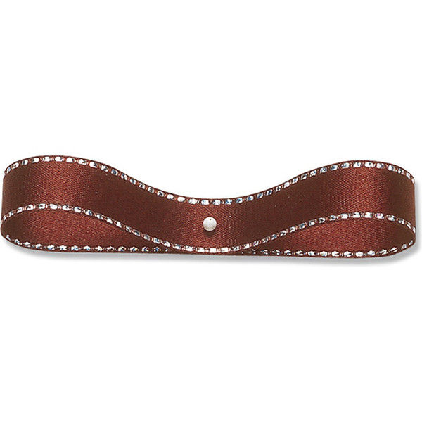 東京リボン 33112 グリッターWサテン #25ブラウン 001419206 1セット（2巻）（直送品）