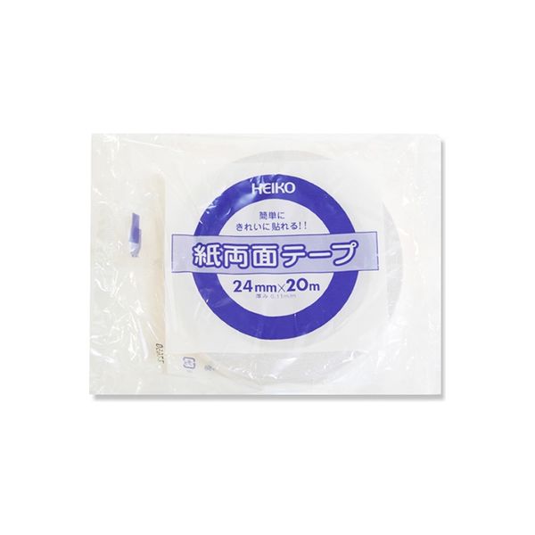 シモジマ 紙両面テープ 24×20 002068410 1セット（20巻）（直送品）