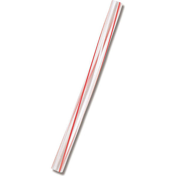 川崎商会 タピオカストロー 赤白ライン 12mm×18cm 004712661 1セット(200本入×25箱 合計5000本)（直送品）