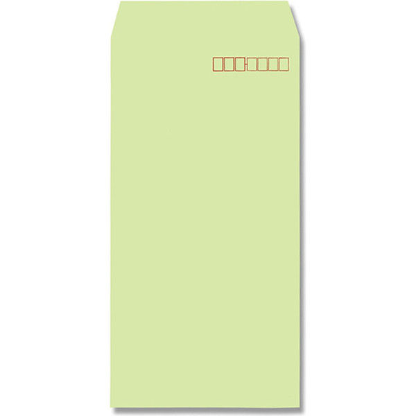 【ケース販売】HEIKO カラー封筒 長3 ウグイス 007528001  1ケース(100枚入×10袋 合計1000枚)（直送品）