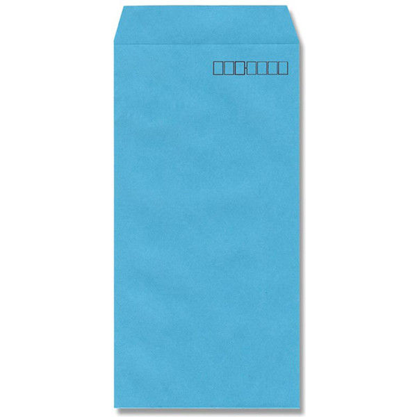 【ケース販売】シモジマ HEIKO カラー封筒 長3 ブルー 007528003  1ケース(100枚入×10袋 合計1000枚)（直送品）