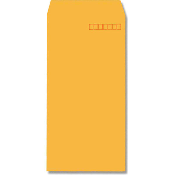 【ケース販売】HEIKO 事務用 カラー封筒 長3 オレンジ 007528006  1ケース(100枚入×10袋 合計1000枚)（直送品）