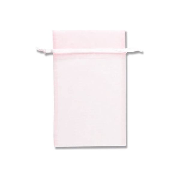 【ケース販売】HEIKO 巾着袋 オーガンジーバッグ L ピンク 008705059  1ケース(10枚入×10束 合計100枚)（直送品）