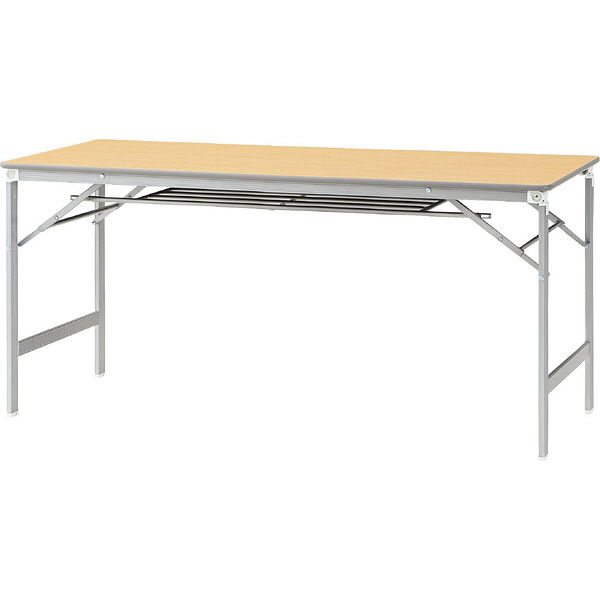 【組立設置付】プラス 会議テーブル 折りたたみテーブル 幅1500×奥行450×高さ700 mm ホワイトメープル YT-e515T 1台（直送品）
