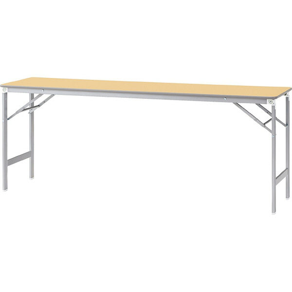 【組立設置付】プラス 会議テーブル 折りたたみテーブル 幅1800×奥行600×高さ700 mm ホワイトメープル YT-e620 1台（直送品）