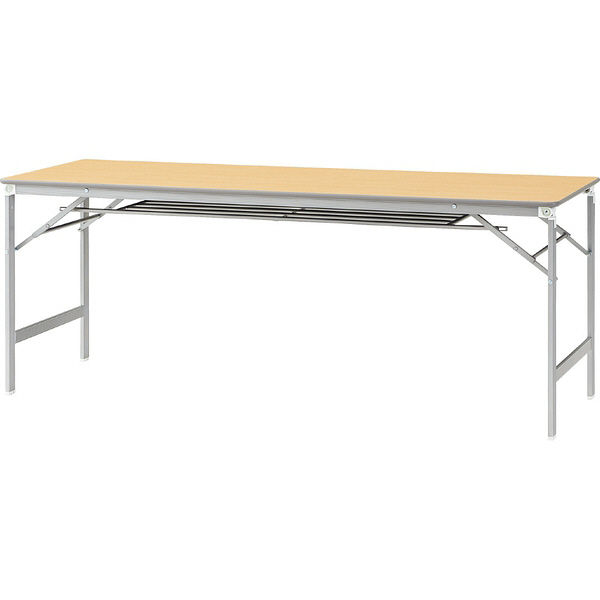 【組立設置付】プラス 会議テーブル 折りたたみテーブル 幅1800×奥行600×高さ700 mm ホワイトメープル YT-e620T 1台（直送品）