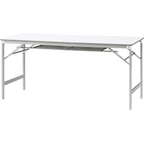 【組立設置付】プラス 会議テーブル 折りたたみテーブル 幅1500×奥行450×高さ700 mm ホワイト YT-e515T 1台（直送品）