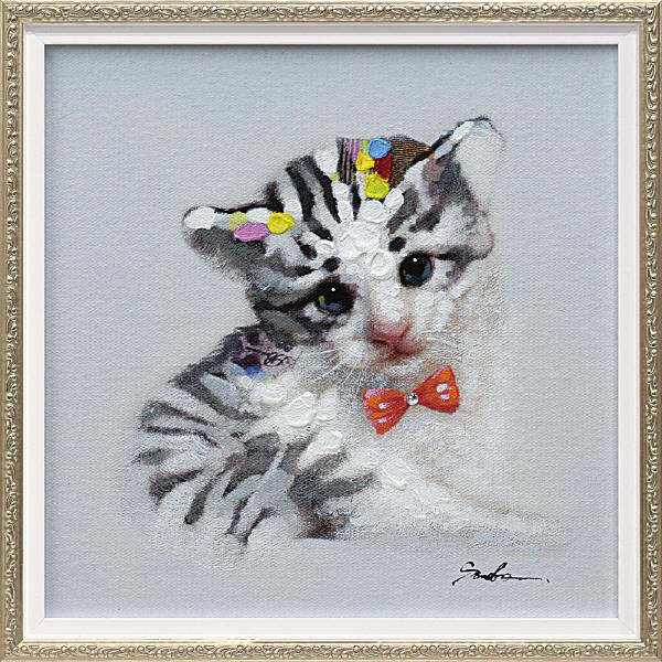 ユーパワー オイル ペイント アート「キャット イン ゼブラ(S ユーパワー オイル ペイント アート「キャット イン ゼブラ(S