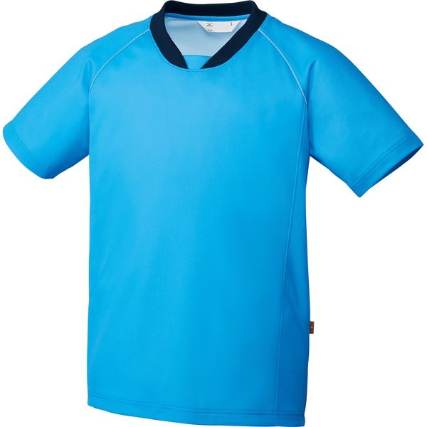 チトセ 入浴介助用シャツ 兼用 ブルー L MZ-0200（取寄品）