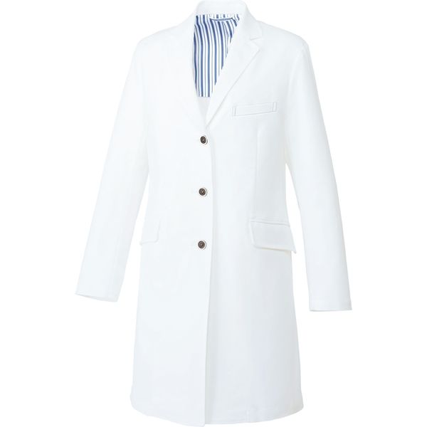 チトセ ドクターコート（長袖） 女性用 ホワイト L UN-0079（取寄品）