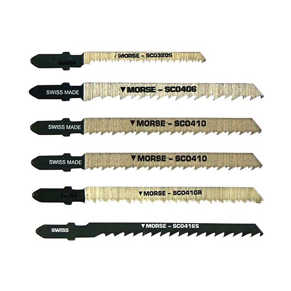 M.K.モールス ジグソーブレード・アソートセット Morse(R) 炭素鋼ブレード SC2P 1式(6本) 3-8377-02（直送品）
