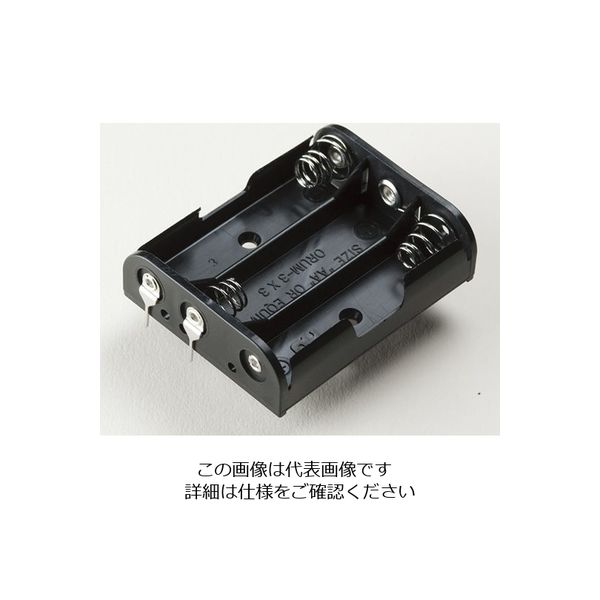 タカチ電機工業 SNーPC型ピン付電池ホルダー SN3-3PC-P 1袋(50個) 62-8341-90（直送品）