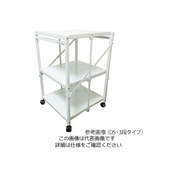 ニッコー 折りたたみ式スチールラック(ワンタッチタイプ) 棚板4段 H1000 1台(1個) 3-661-02（直送品）