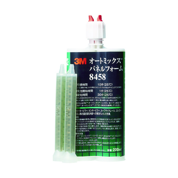 スリーエム ジャパン 3M オートミックス パネルフォーム 8458 主剤・硬化剤各100ml 1本 104-2005（直送品）