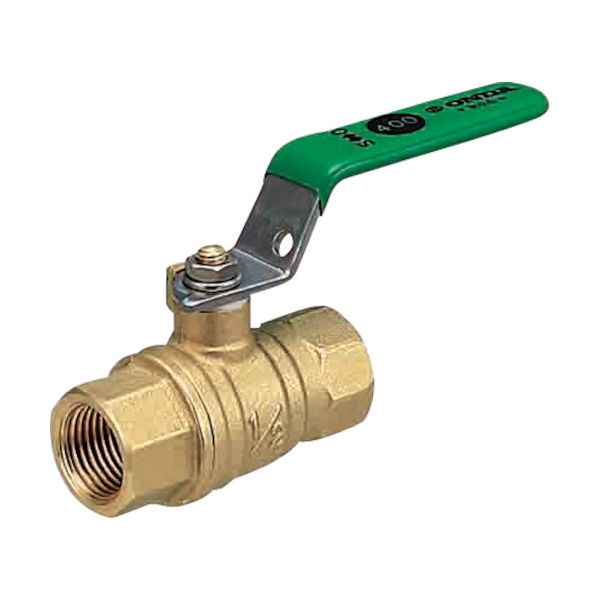 オンダ製作所 黄銅ボールバルブ FF型(フルボア) Rc1 1/2 レバーハンドル FF-40 1個 116-1688（直送品）