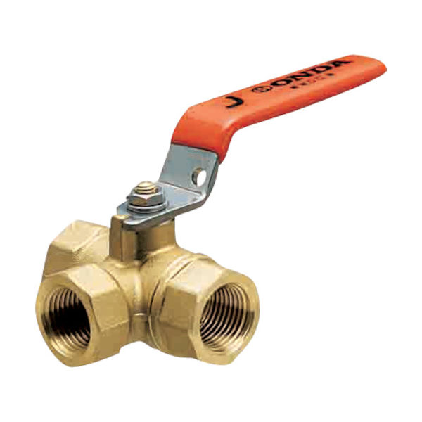 オンダ製作所 T型(三方)ボールバルブ Rc1 T-25 1個 116-1785（直送品）