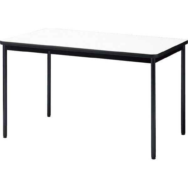 【組立設置付】プラス YB2 会議テーブル 棚なし 塗装脚 幅1200×奥行750×高さ700mm ホワイト YB-425N 1台（直送品）