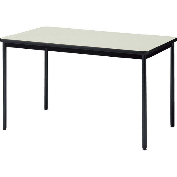 【組立設置付】プラス YB2 会議テーブル 棚なし 塗装脚 幅1200×奥行750×高さ700mm エルグレー YB-425N 1台（直送品）