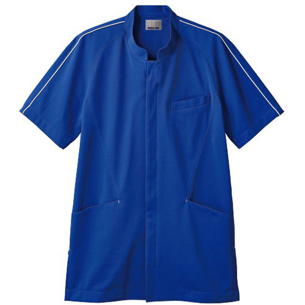 住商モンブラン ジャケット メンズ 半袖 ブルー×白 L JU852-31（直送品）