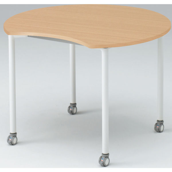 【組立設置込】イトーキ 会議 組合せテーブル アップル型（キャスター脚） 幅1050×奥行956×高さ720mm AF-1010ANC-WW 1台（直送品）