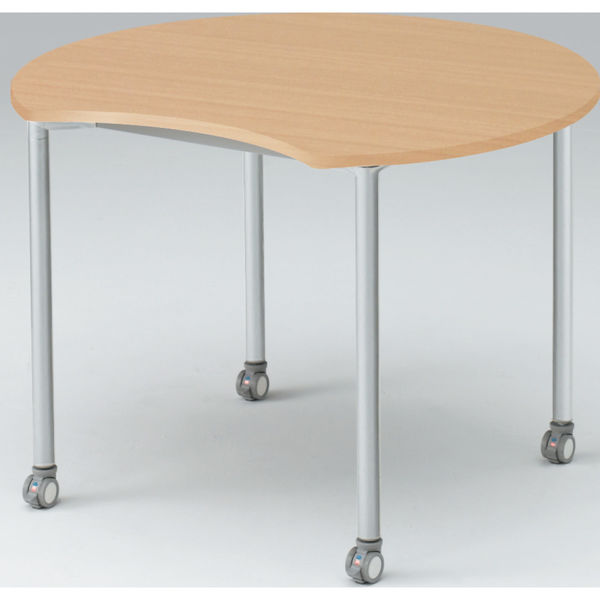 【組立設置込】イトーキ 会議 組合せテーブル アップル型（キャスター脚） 幅1050×奥行956×高さ720mm AF-1010ANC-ZW 1台（直送品）