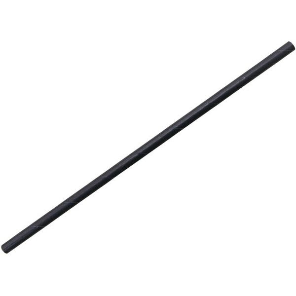 パックスタイル ＰＳ紙ストロー ６φ×２１０ｍｍ 黒（袋入） 00603941 1包：5000本（100×50） - アスクル