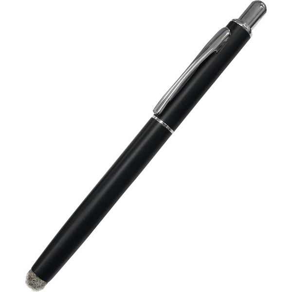 ナカバヤシ 起毛導電繊維ノック式タッチペン/ブラック ECTP-15BK 1個（直送品）