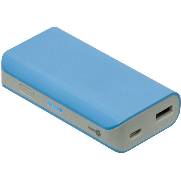 ナカバヤシ モバイルバッテリー/5200mAh/ブルー MB-0156BL 1個（直送品）