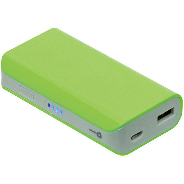 ナカバヤシ モバイルバッテリー/5200mAh/グリーン MB-0156GN 1個（直送品）