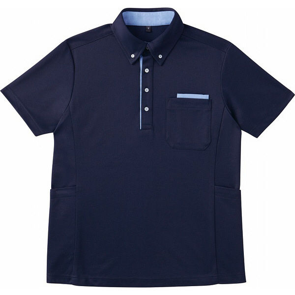 自重堂 半袖BDポロシャツ（男女兼用） ネービー SS WH90918（取寄品）
