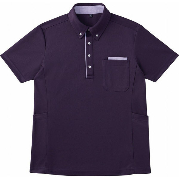 自重堂 半袖BDポロシャツ（男女兼用） パープル SS WH90918（取寄品）