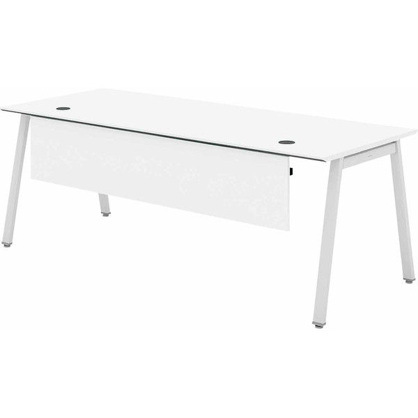 【組立設置込】コクヨ マネージメントテーブル サイビ ティーエックス 幅2000×奥行800×高さ720mm ホワイト×ホワイト 1台（直送品）