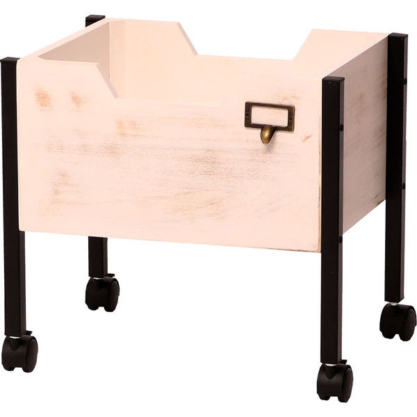 住まいスタイル 天然木製スタッキングボックス「Raku-en」基本 幅400×奥行300×高さ380mm ホワイト STB-4030-WHT 1台（直送品）