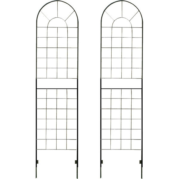 住まいスタイル アイアンフェンス 幅500×高さ2210mm ブラック YBIF-220-2P 1セット（2枚入）（直送品）