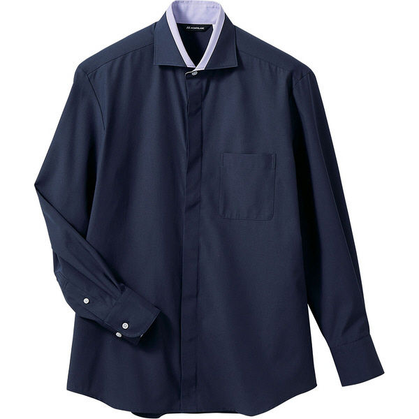 住商モンブラン MONTBLANC（モンブラン） シャツ 兼用 長袖 ネイビー/ラベンダー M BF2601-9 1枚（直送品）