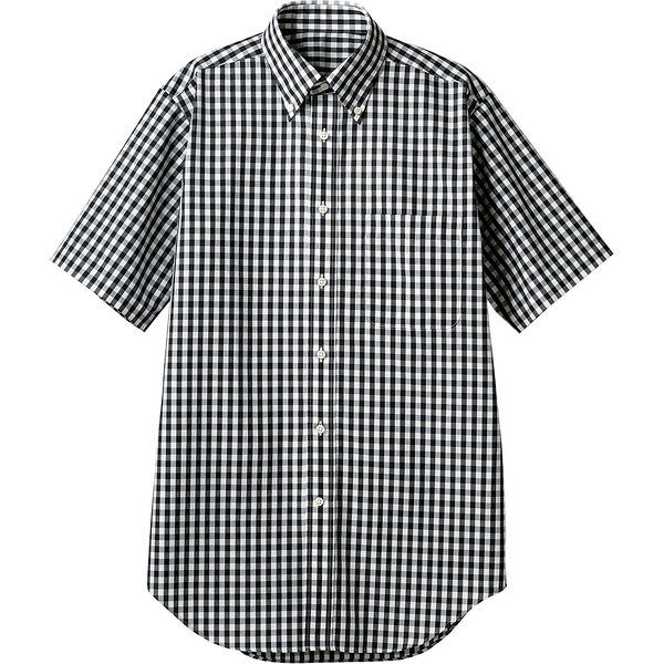 住商モンブラン MONTBLANC（モンブラン） シャツ 兼用 半袖 黒チェック 5L CG2504-1 1枚（直送品）