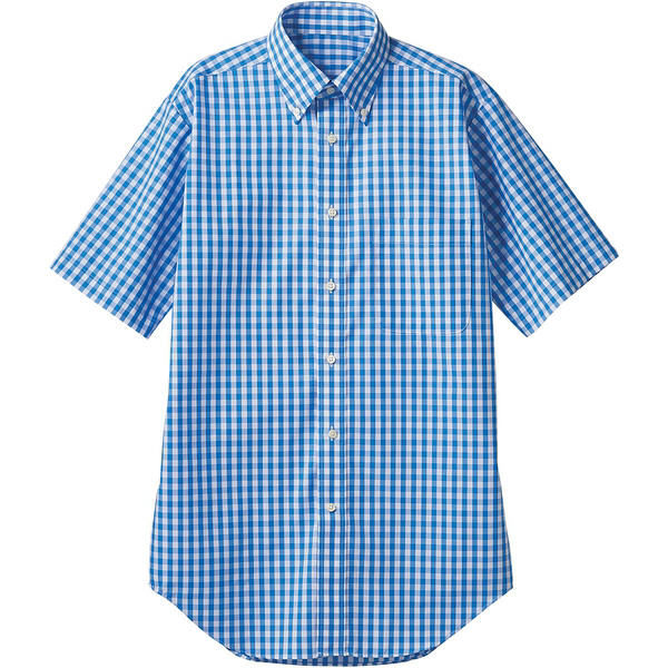 住商モンブラン MONTBLANC（モンブラン） シャツ 兼用 半袖 ブルーチェック 3L CG2504-4 1枚（直送品）