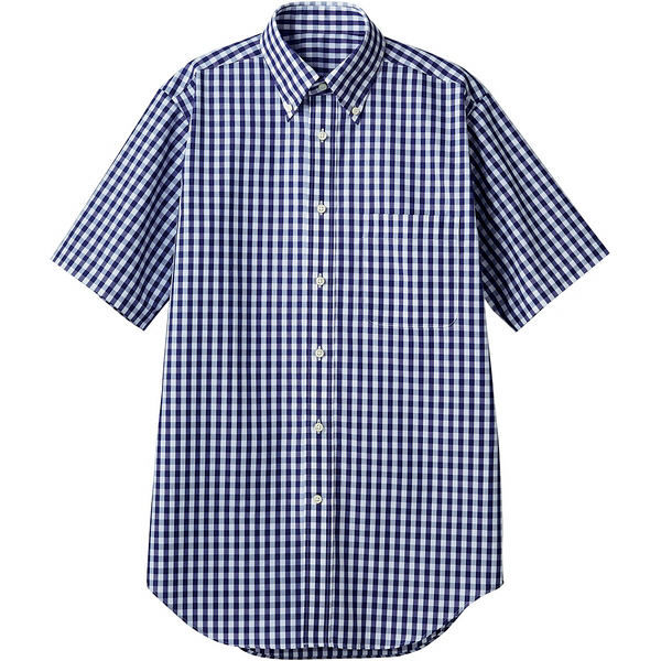 住商モンブラン MONTBLANC（モンブラン） シャツ 兼用 半袖 ネイビーチェック LL CG2504-9 1枚（直送品）