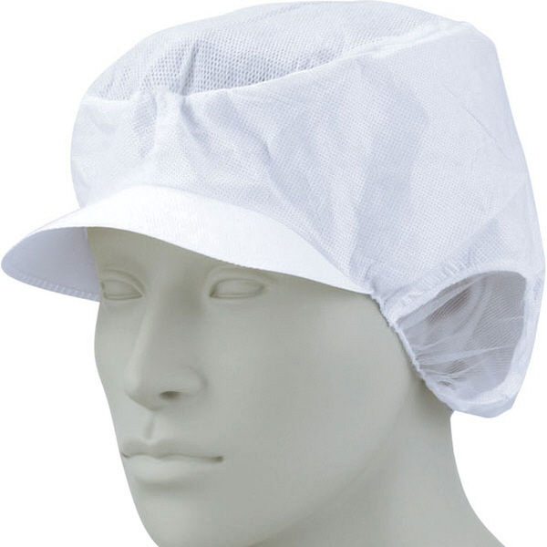 住商モンブラン MONTBLANC（モンブラン） エレクトレット帽（20枚入）ツバ付き 白 L EC-2 1セット（直送品）