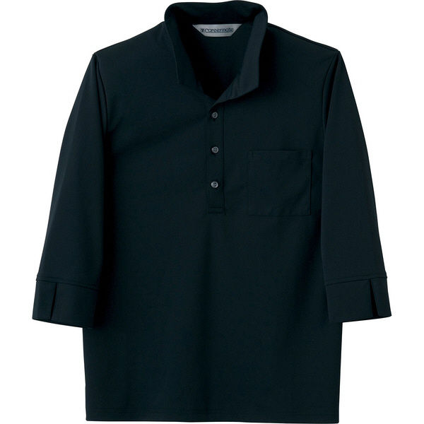住商モンブラン Careermate（キャリアメイト） ニットシャツ 兼用 7分袖 黒 S MC2713 1枚（直送品）