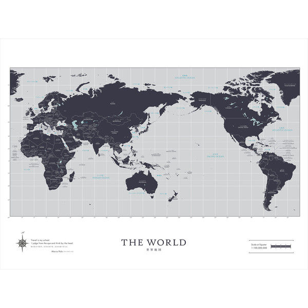 マッチングジャパン 大判 ラミあり 知育ステッカー 地図『世界地図_Sサイズ/G』 CO-10002-AS（直送品）
