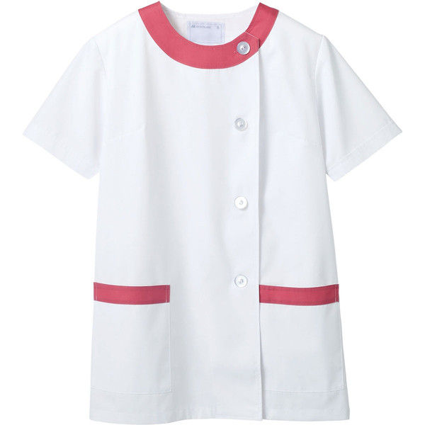 住商モンブラン MONTBLANC（モンブラン） 調理衣 レディス 半袖 白/ピンク 3L 1-094 1枚（直送品）