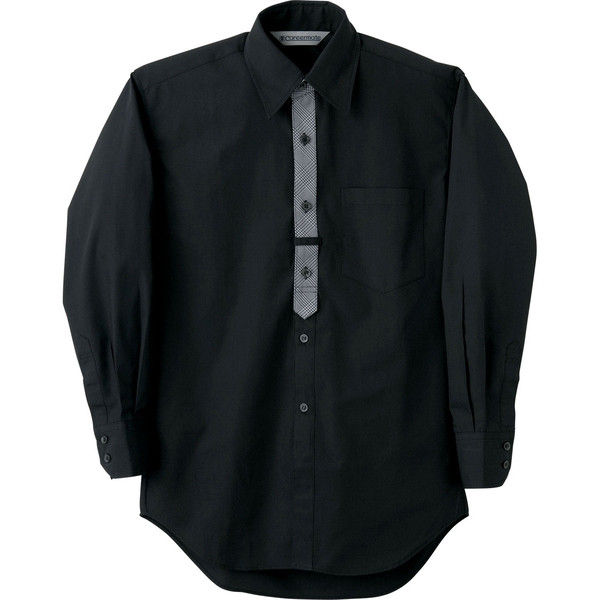住商モンブラン Careermate（キャリアメイト） シャツ 兼用 長袖 黒 M MC7425 1枚（直送品）