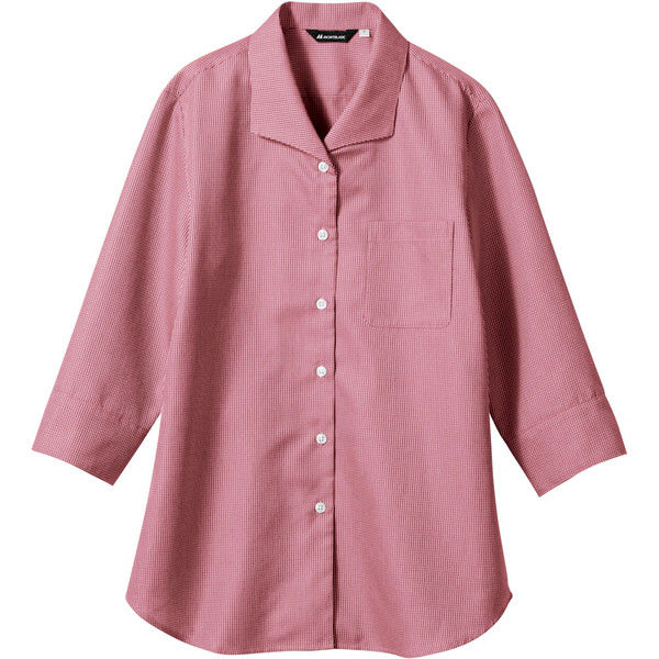 住商モンブラン MONTBLANC（モンブラン） ブラウス レディス7分袖 ワインチェック 15号 WC2221-5 1枚（直送品）