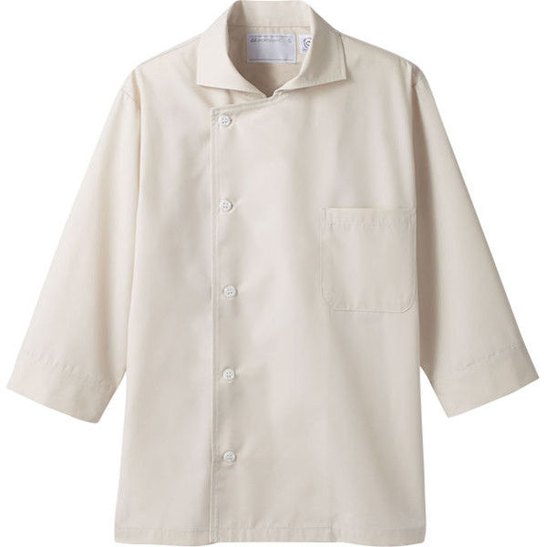 住商モンブラン MONTBLANC（モンブラン） コックシャツ兼用 7分袖 エコ ベージュ S 6-693 1枚（直送品）